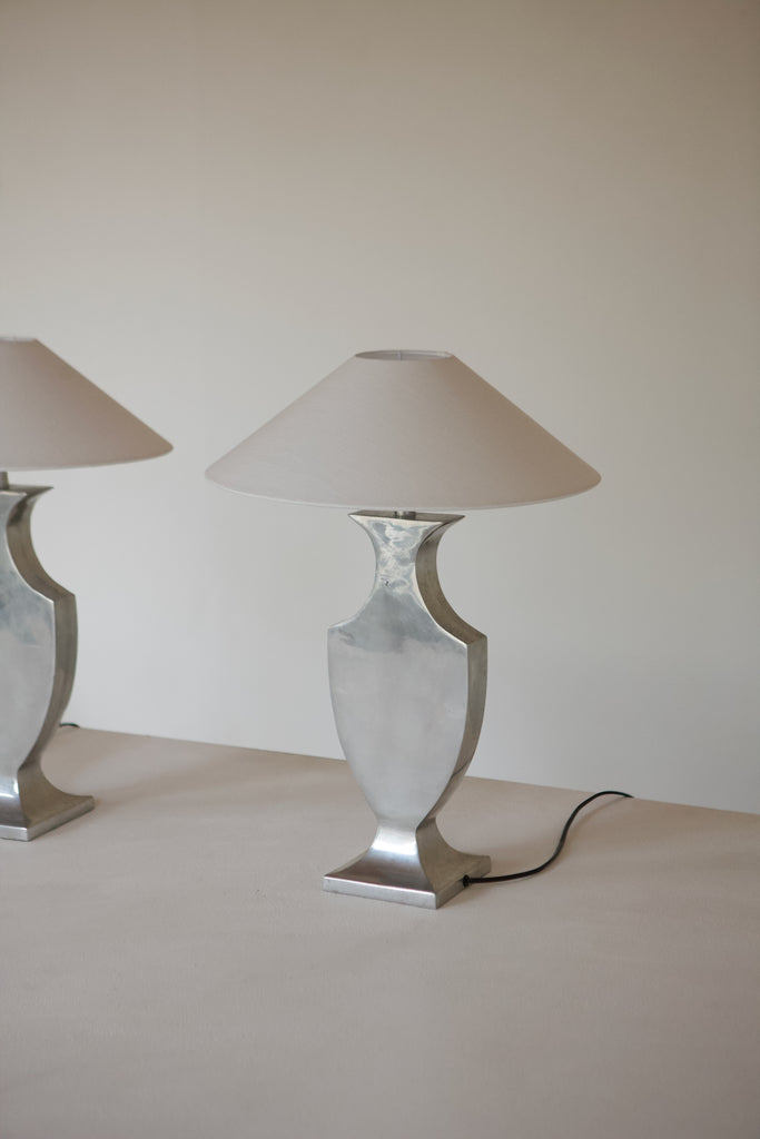 Pair of Metal Table Lamps