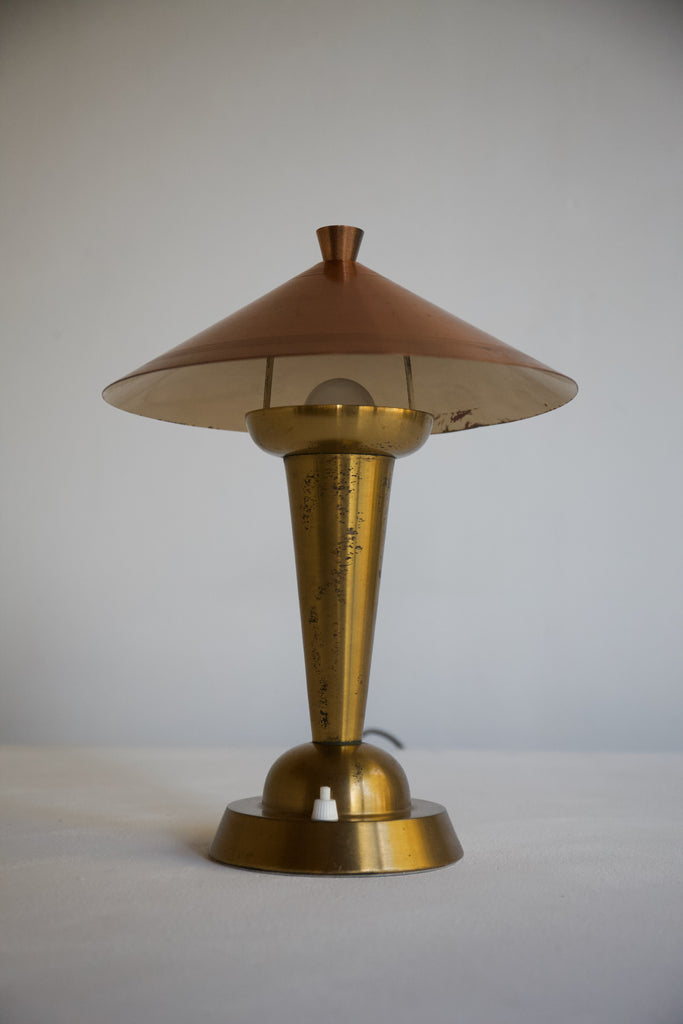 Copper and Brass Table, 1930's by Gersyl