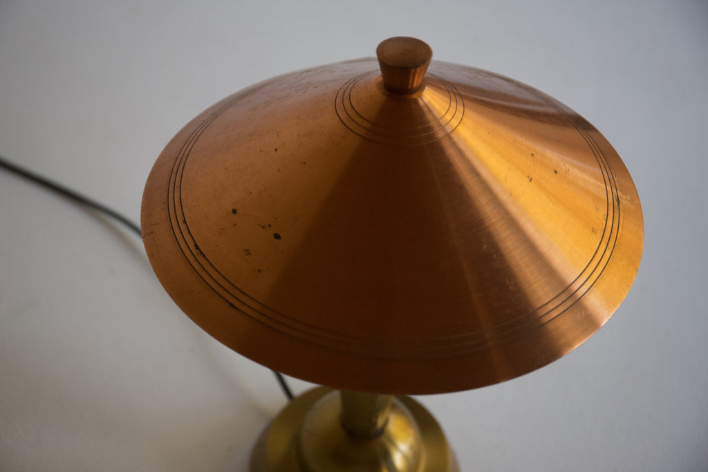 Copper and Brass Table, 1930's by Gersyl