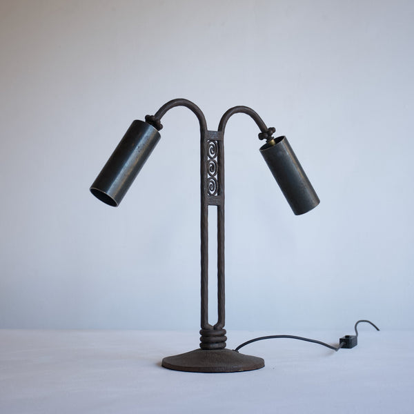 1920's French Iron Table Lamp