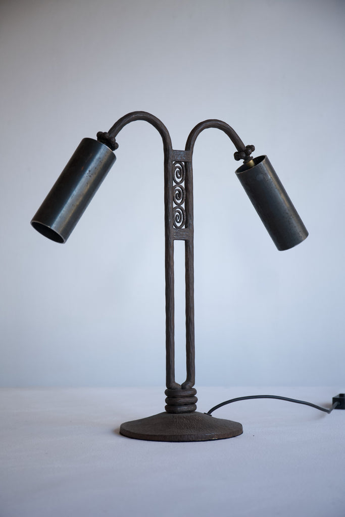 1920's French Iron Table Lamp