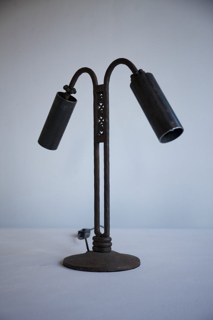 1920's French Iron Table Lamp