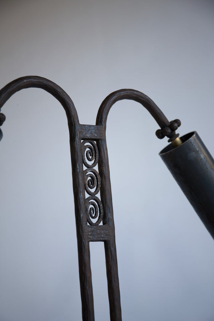 1920's French Iron Table Lamp