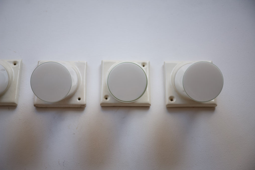 Ceramic and Glass Wall Light