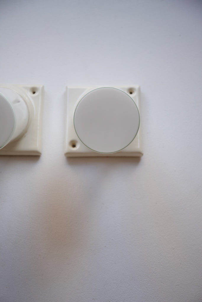 Ceramic and Glass Wall Light