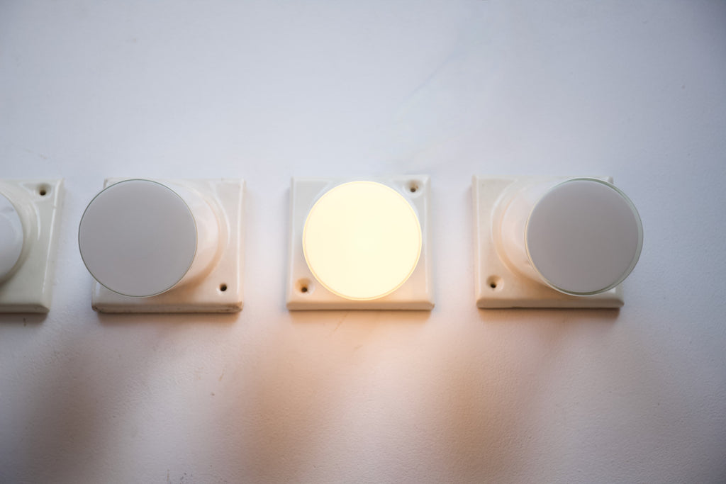 Ceramic and Glass Wall Light