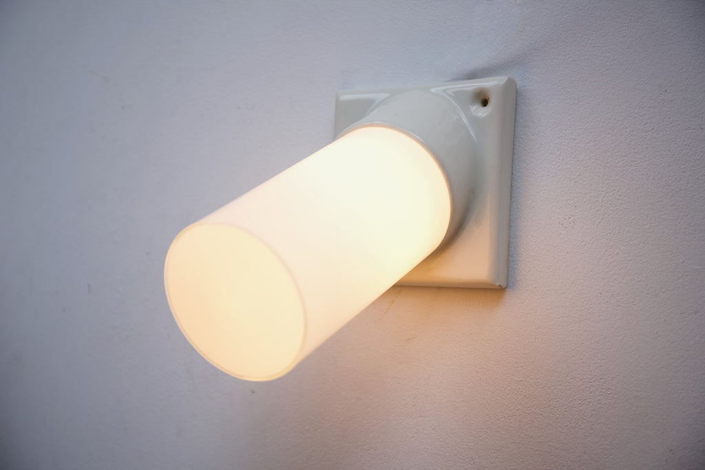 Ceramic and Glass Wall Light
