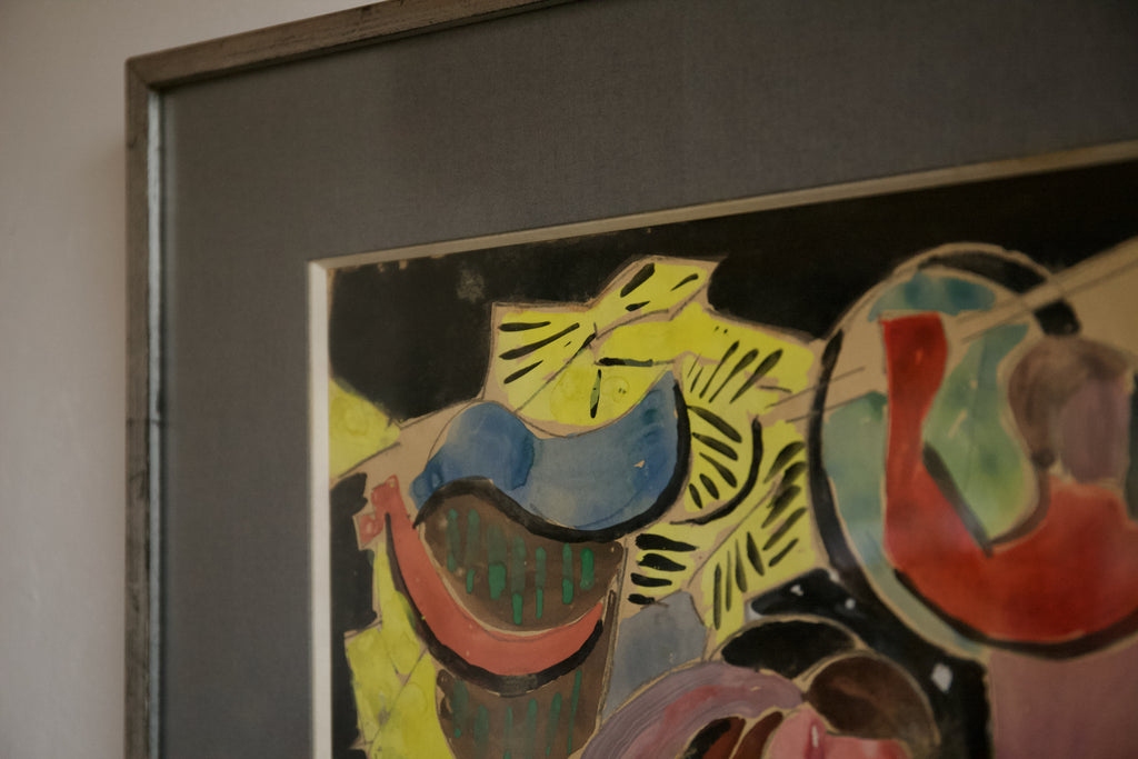 1943 Les Fondeurs, Gouache on Paper, Marcel Burtin (1902-1979)