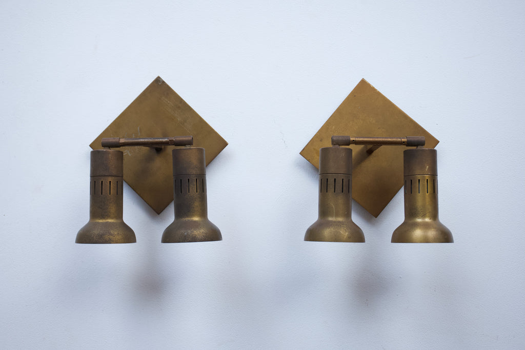 1970's Brass Double Spot Light