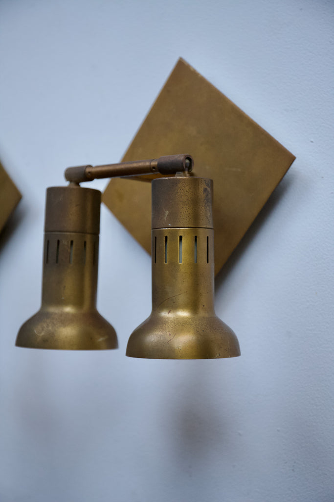 1970's Brass Double Spot Light