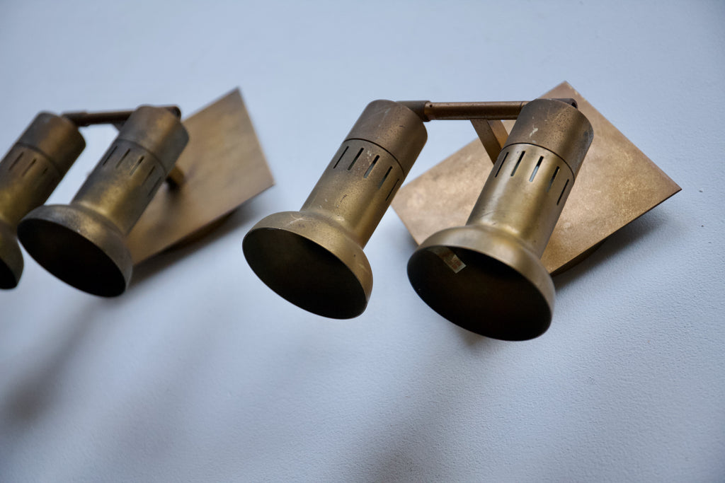 1970's Brass Double Spot Light