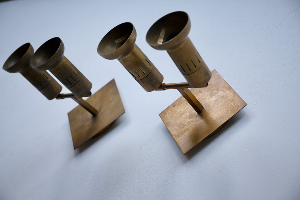 1970's Brass Double Spot Light