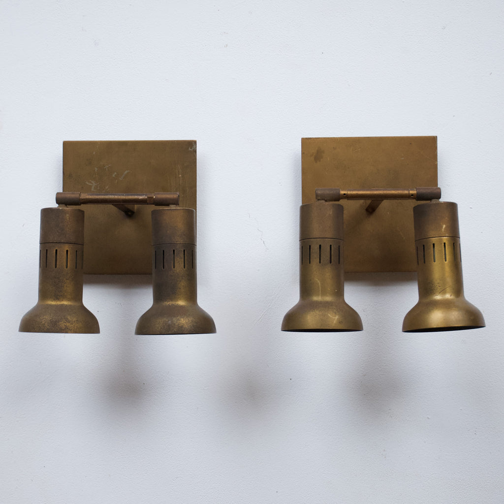 1970's Brass Double Spot Light