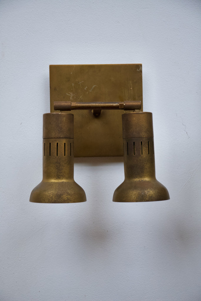 1970's Brass Double Spot Light
