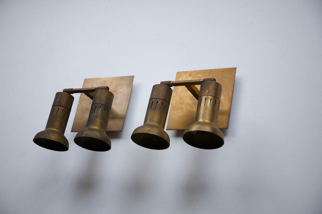 1970's Brass Double Spot Light