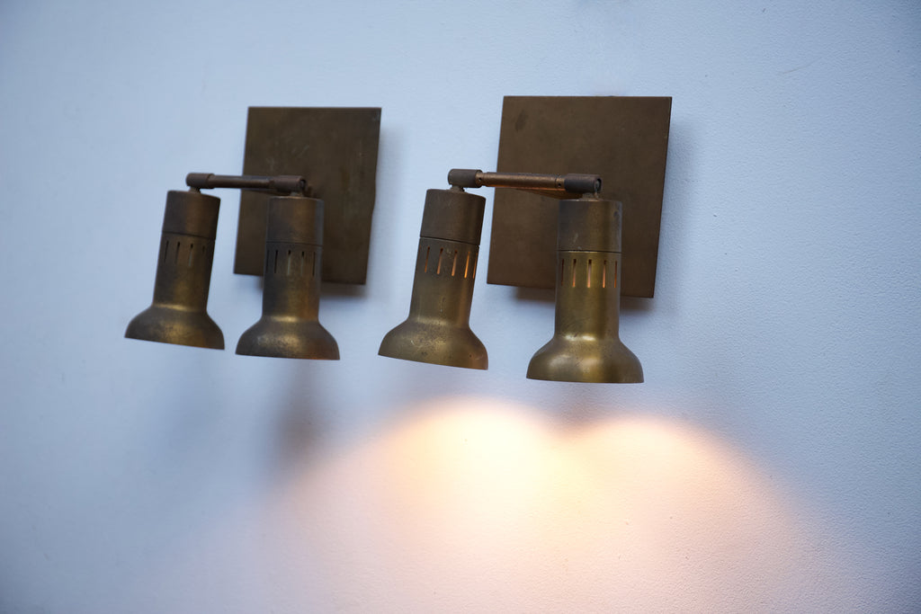 1970's Brass Double Spot Light