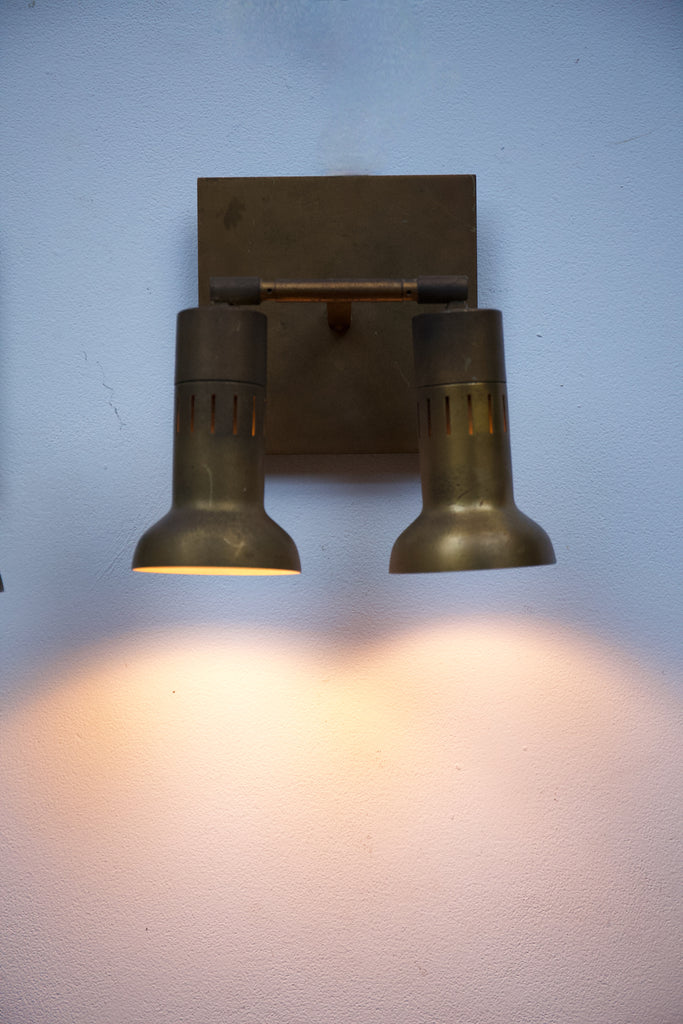 1970's Brass Double Spot Light