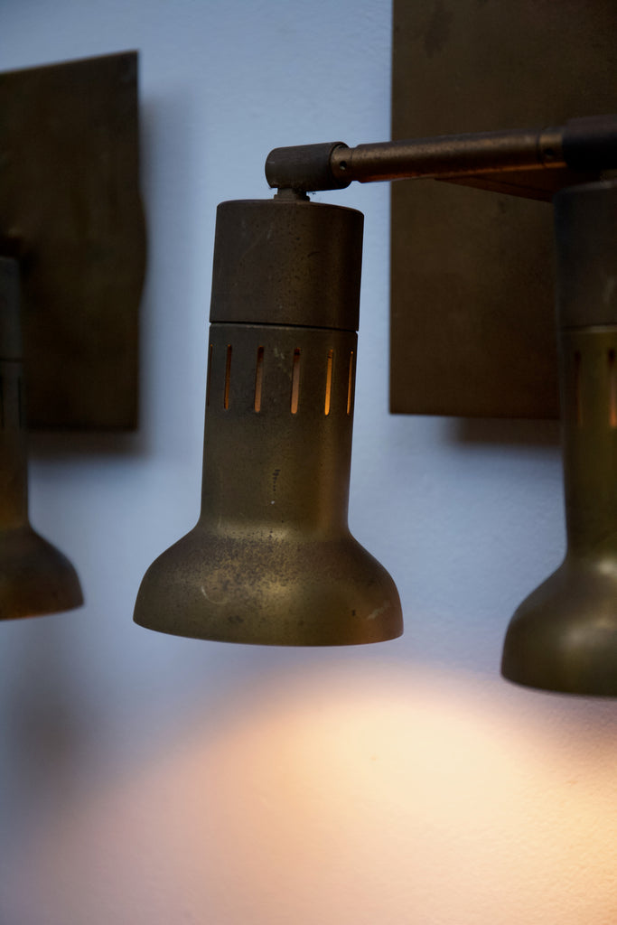 1970's Brass Double Spot Light