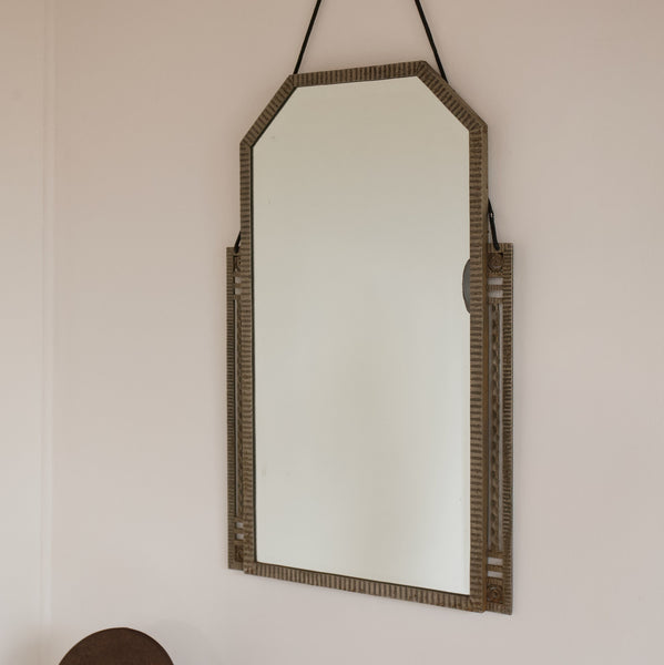 Art Deco Metal Mirror