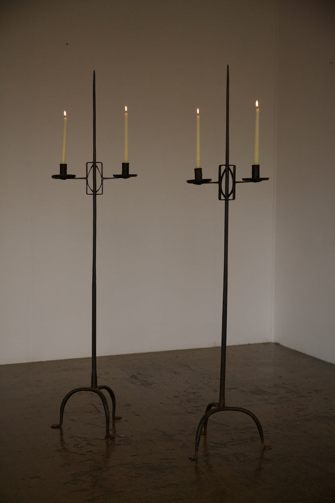 Iron Standing Candelabra