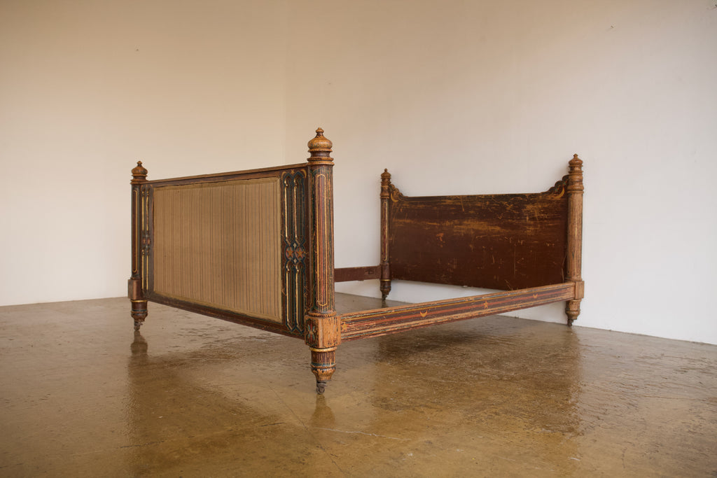 Hand Painted Arts & Crafts Double Bed