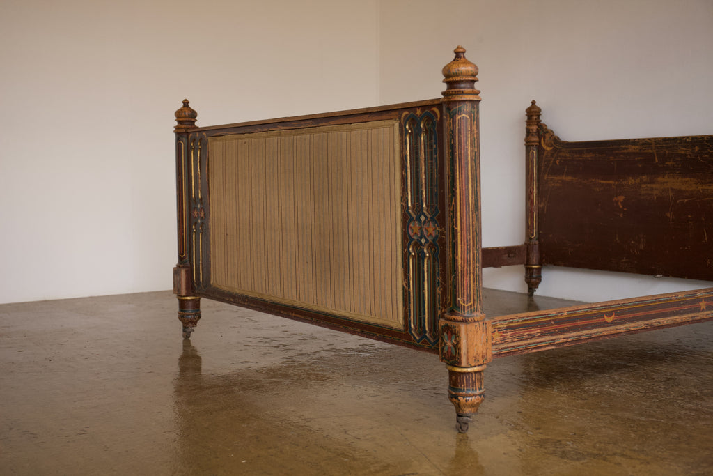 Hand Painted Arts & Crafts Double Bed