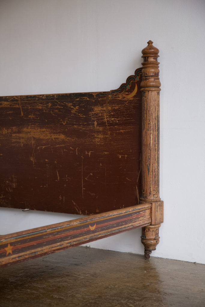 Hand Painted Arts & Crafts Double Bed