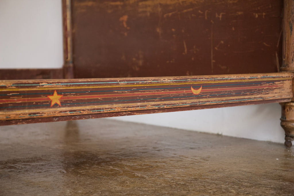 Hand Painted Arts & Crafts Double Bed