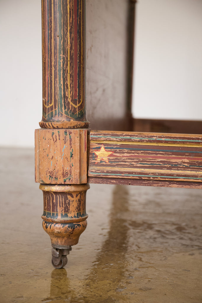 Hand Painted Arts & Crafts Double Bed