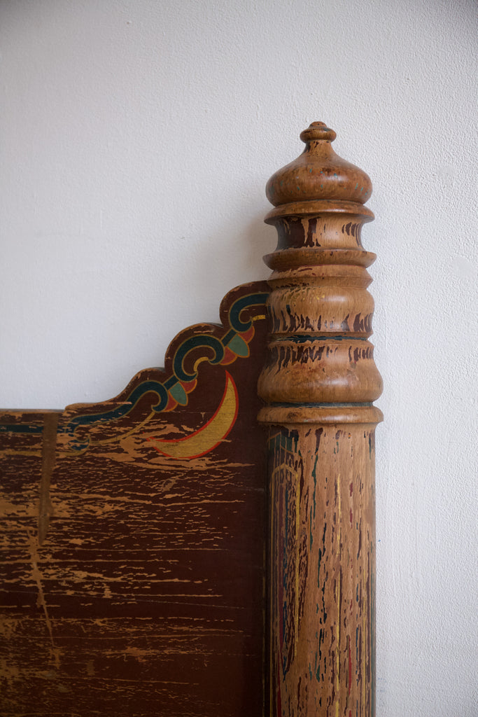 Hand Painted Arts & Crafts Double Bed