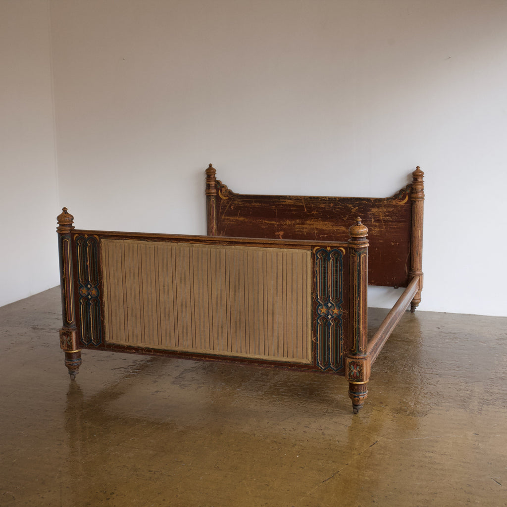 Hand Painted Arts & Crafts Double Bed