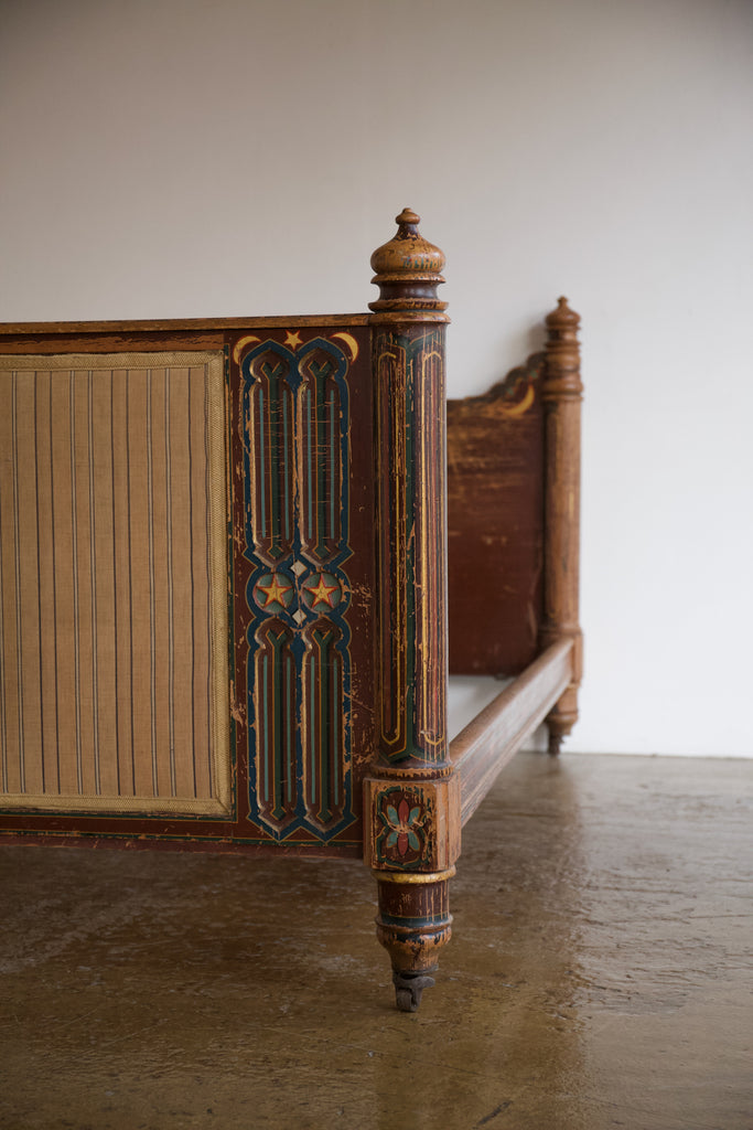 Hand Painted Arts & Crafts Double Bed