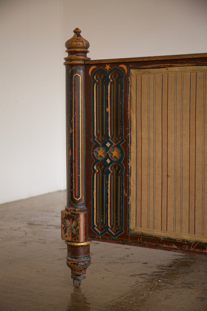 Hand Painted Arts & Crafts Double Bed