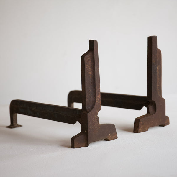 Brutalist Fire Dogs