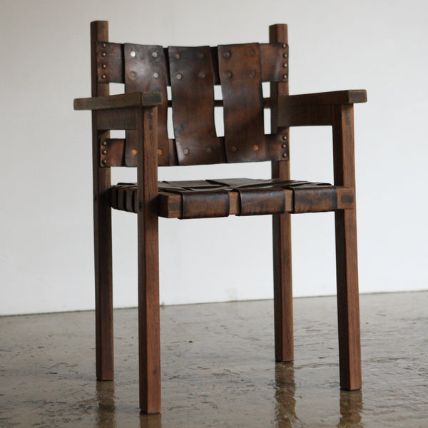 1960's Woven Leather Chair