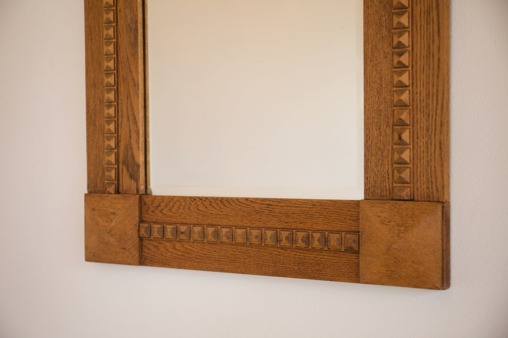 Oak Arts & Crafts Mirror