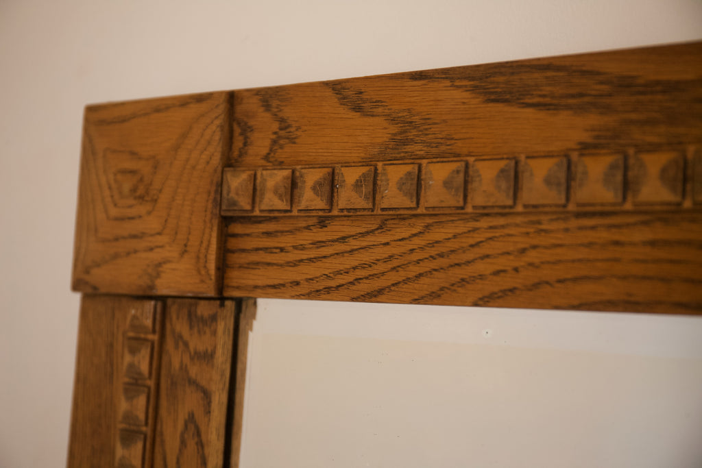 Oak Arts & Crafts Mirror