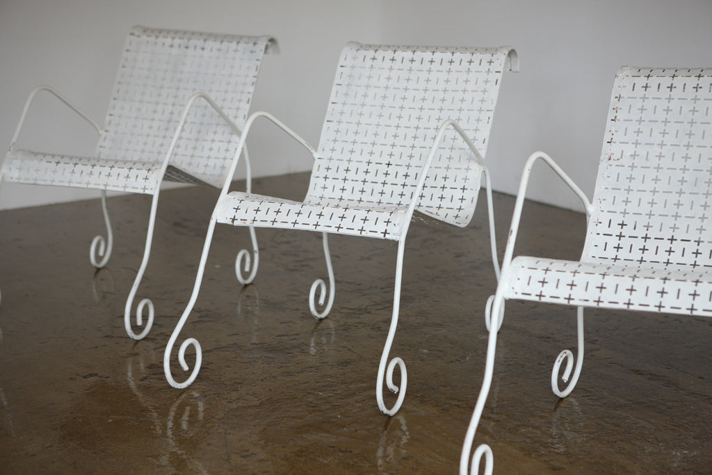 Pierced Metal Garden Lounge Chair