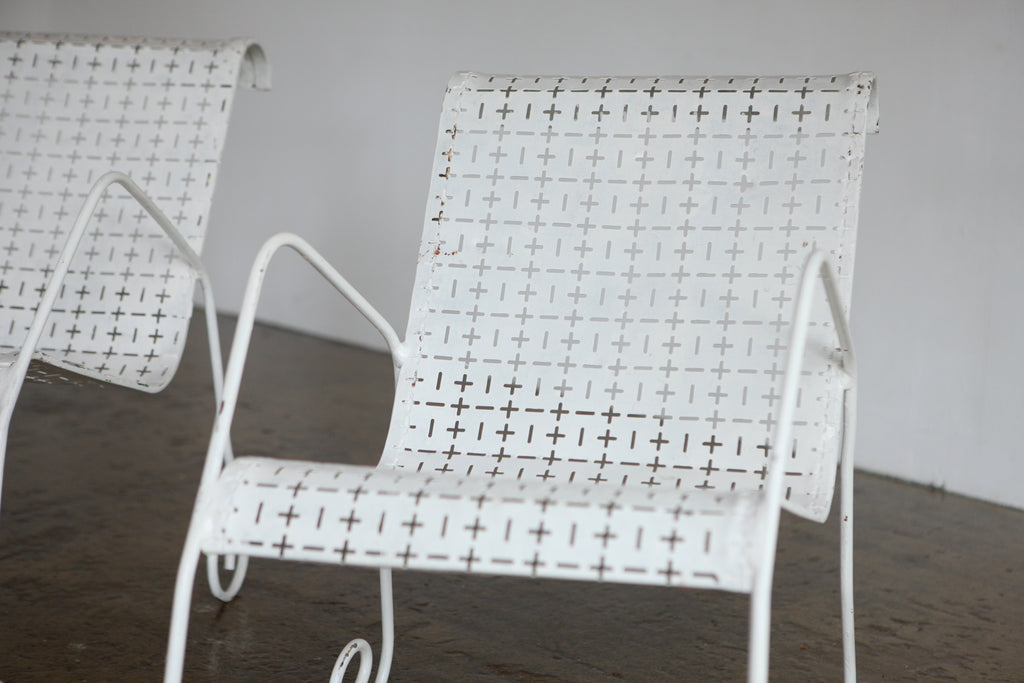 Pierced Metal Garden Lounge Chair