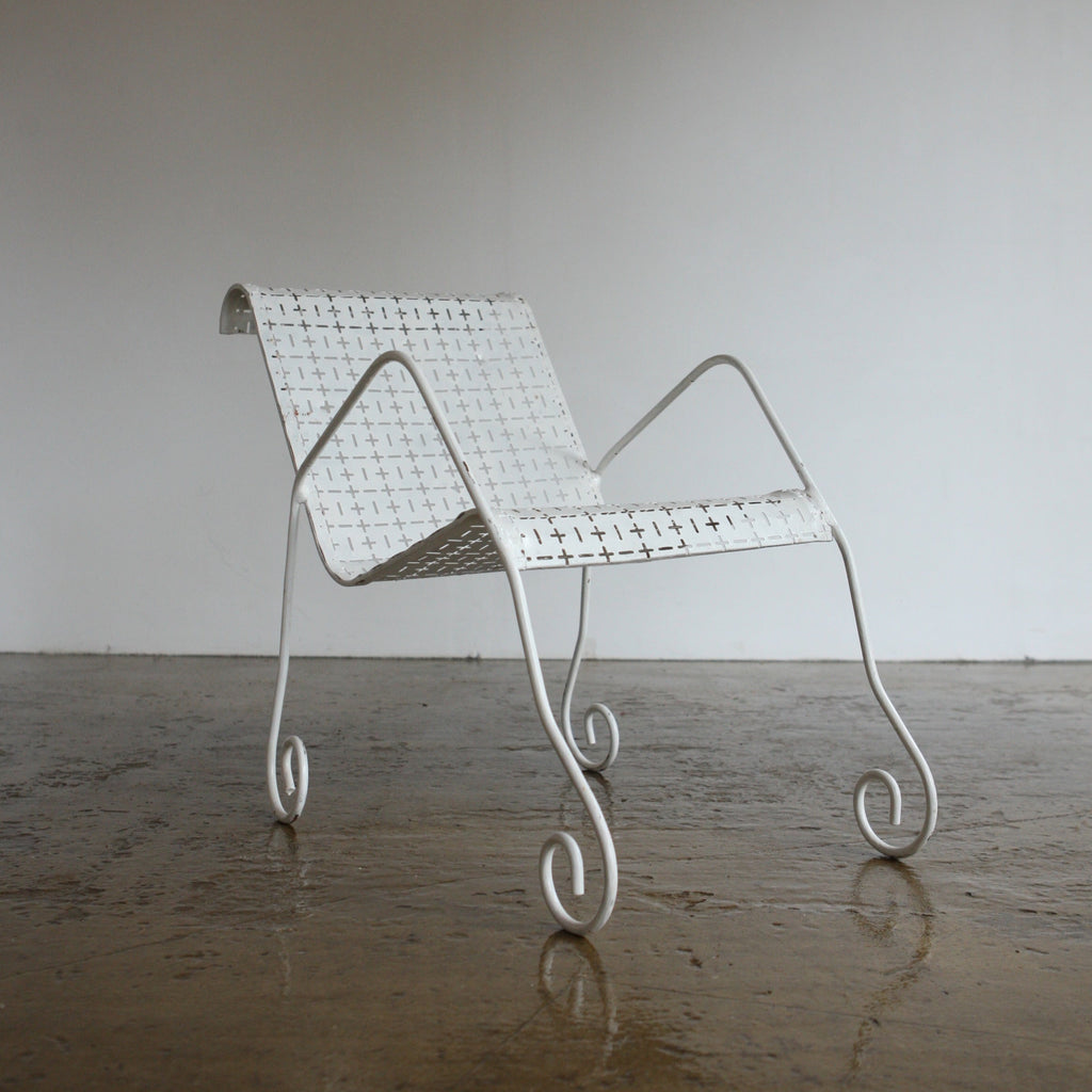 Pierced Metal Garden Lounge Chair