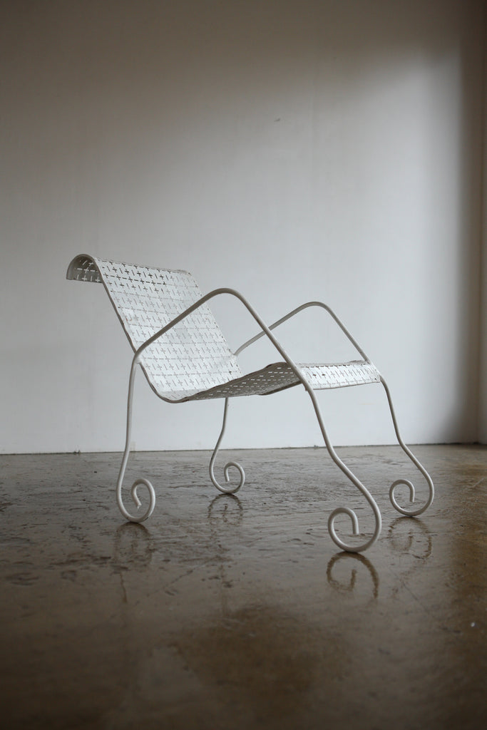 Pierced Metal Garden Lounge Chair