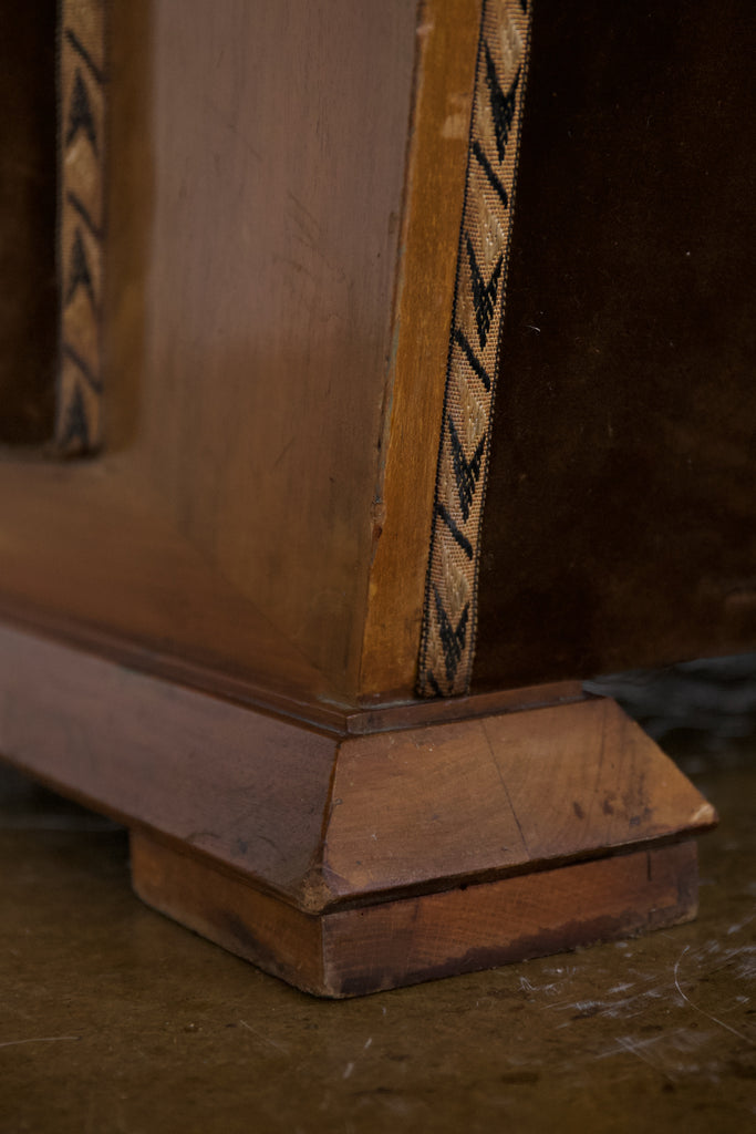 Pair of Velvet 1930's French Cubist Club Chairs