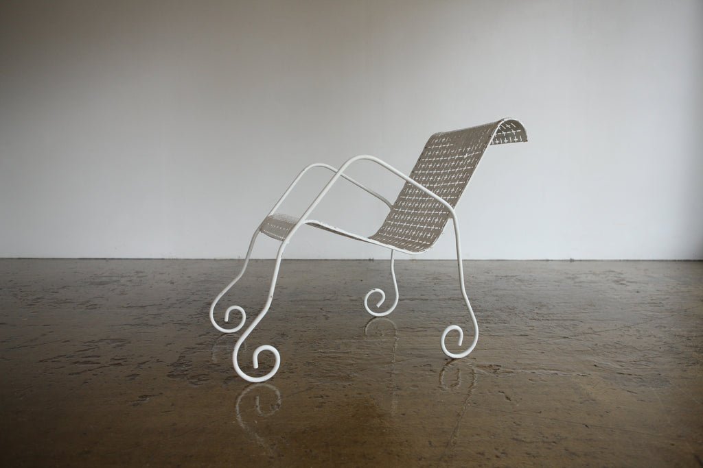 Pierced Metal Garden Lounge Chair