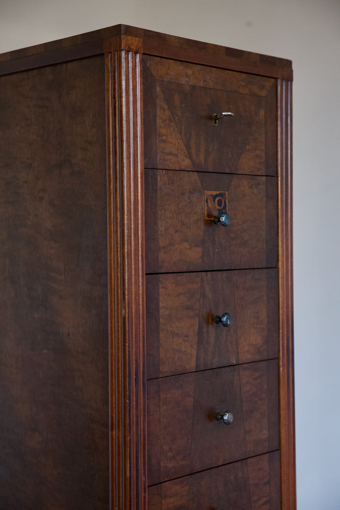 Arts and Crafts Marquetry Chest of Drawers