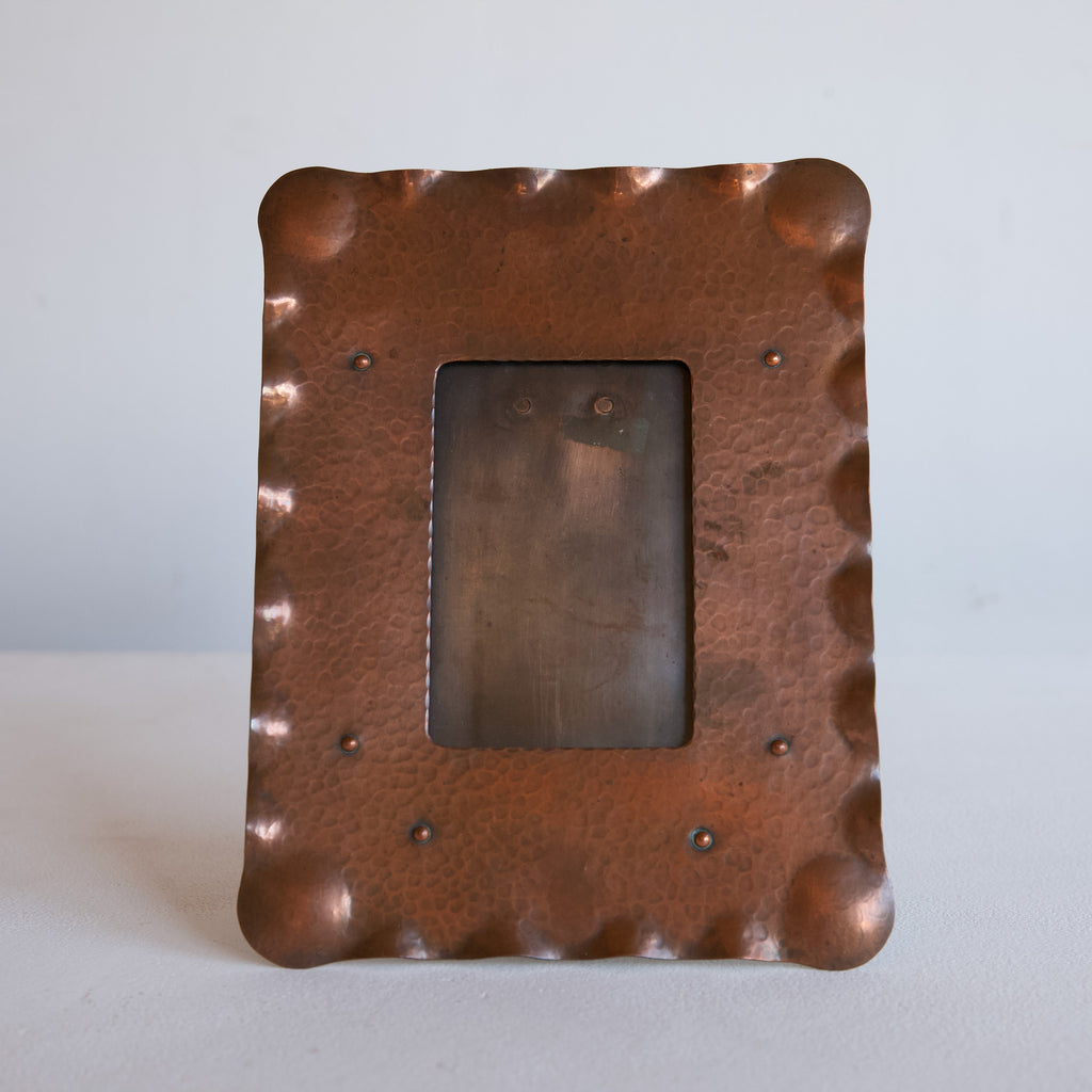 Arts & Crafts Hammered Copper Picture Frame