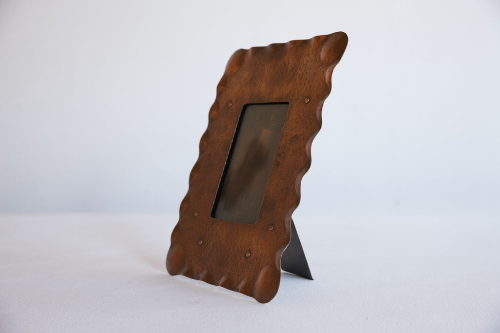 Arts & Crafts Hammered Copper Picture Frame