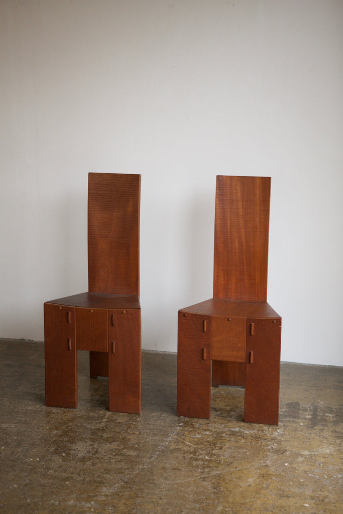 Set of 6 1970's Italian Chairs by Guiseppe Rivadossi