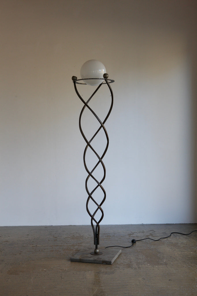 Spiral Metalwork Floor Lamp