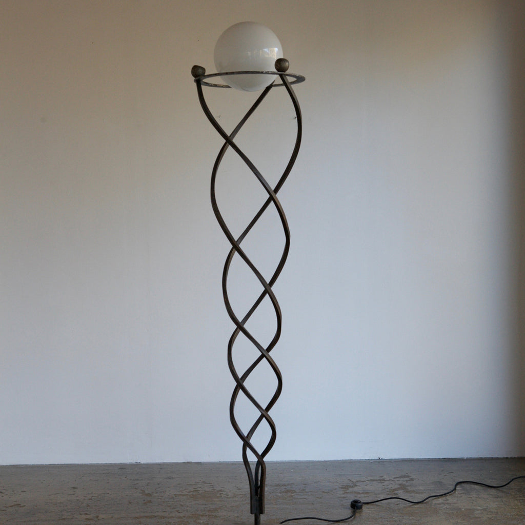 Spiral Metalwork Floor Lamp