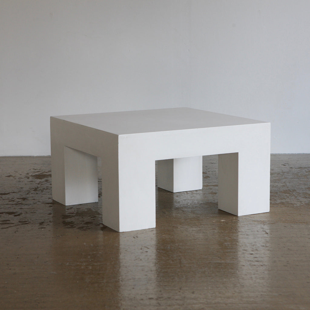 Chunky Overpainted Plywood Coffee Table
